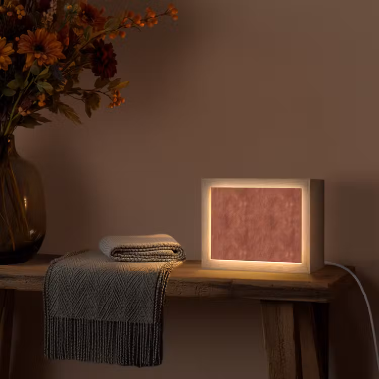 Lightbox - Wandlamp - Stucwerk - Textuur - Terracotta — 5