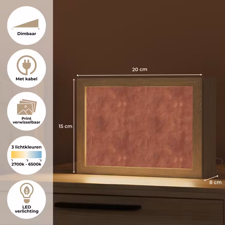 Lightbox - Wandlamp - Stucwerk - Textuur - Terracotta — 9