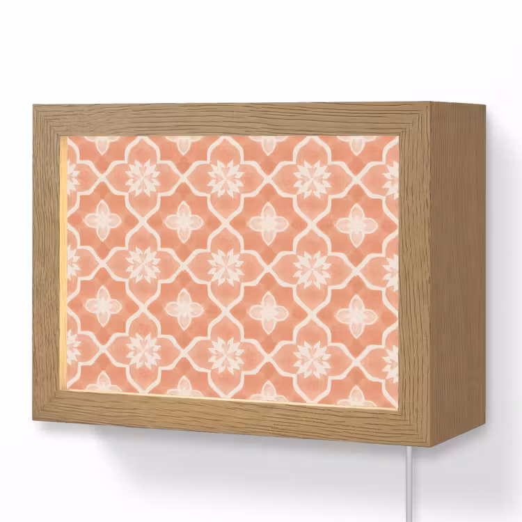 Lightbox - Wandlamp - Tegelpatroon - Arabesk - Vintage - Terracotta — 1