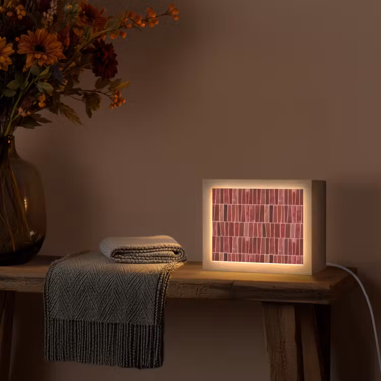 Lightbox - Wandlamp - Tegels - Modern - Structuur - Dieprood — 5