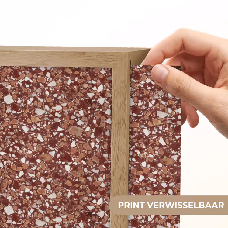 Lightbox - Wandlamp - Terrazzo - Patroon - Steentextuur - Roodbruin — 6