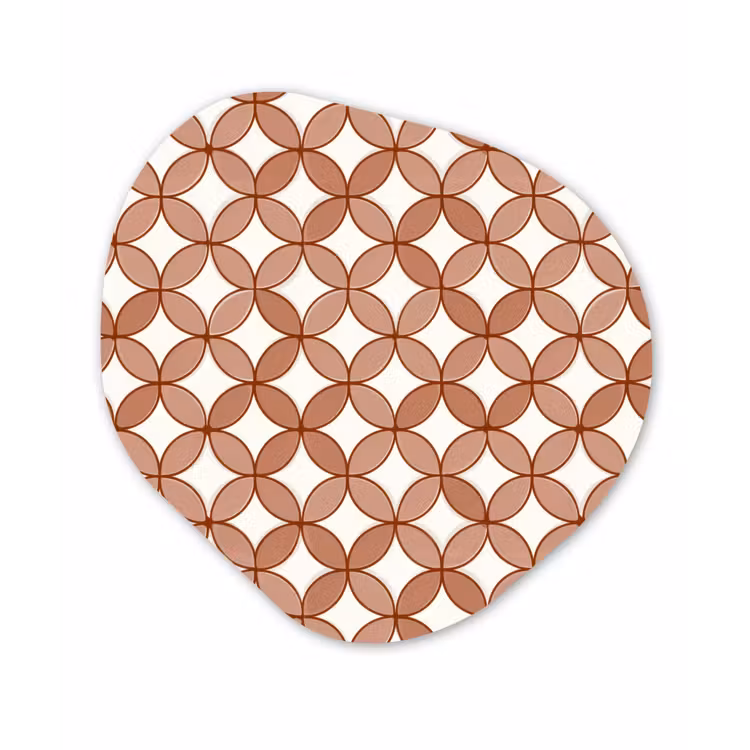 Organisch schilderij - Forex - Geometrisch - Cirkels - Modern - Terracotta — 1