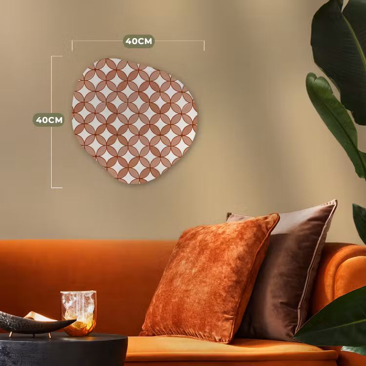 Organisch schilderij - Forex - Geometrisch - Cirkels - Modern - Terracotta — 4