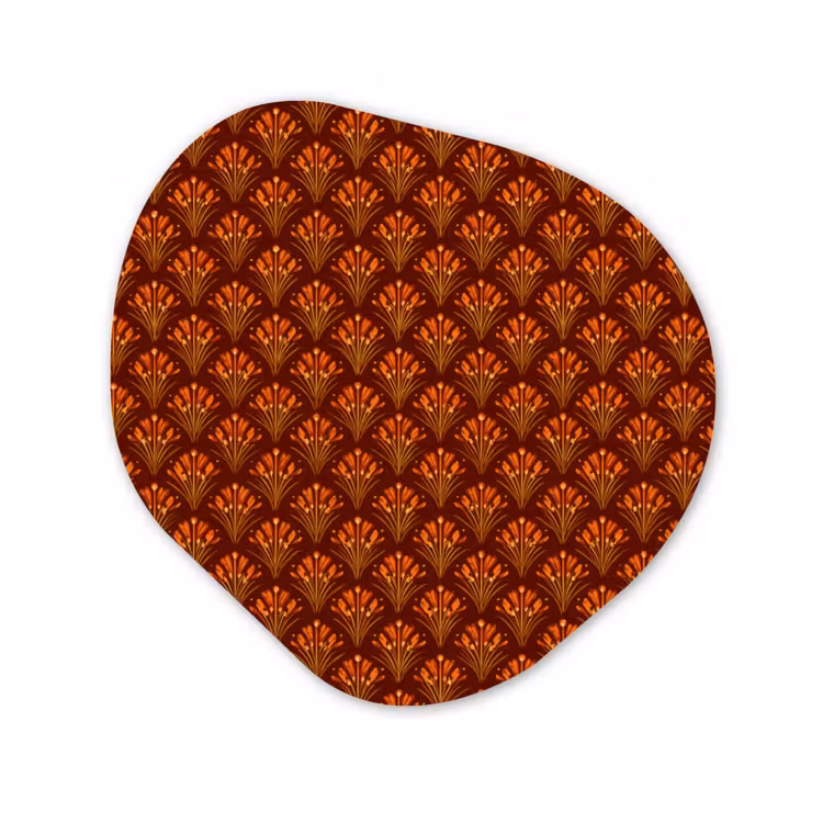 Organisch schilderij - Forex - Waaiers - Art Deco - Botanisch - Roestbruin - Oranje — 1