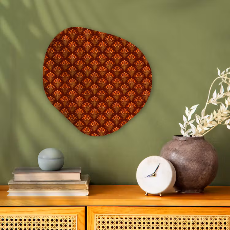 Organisch schilderij - Forex - Waaiers - Art Deco - Botanisch - Roestbruin - Oranje — 2