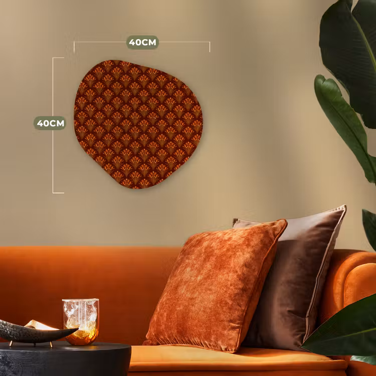 Organisch schilderij - Forex - Waaiers - Art Deco - Botanisch - Roestbruin - Oranje — 4