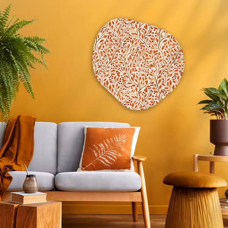 Organische schilderij - Aluminium - Bladeren - Botanisch - Terracotta — 3