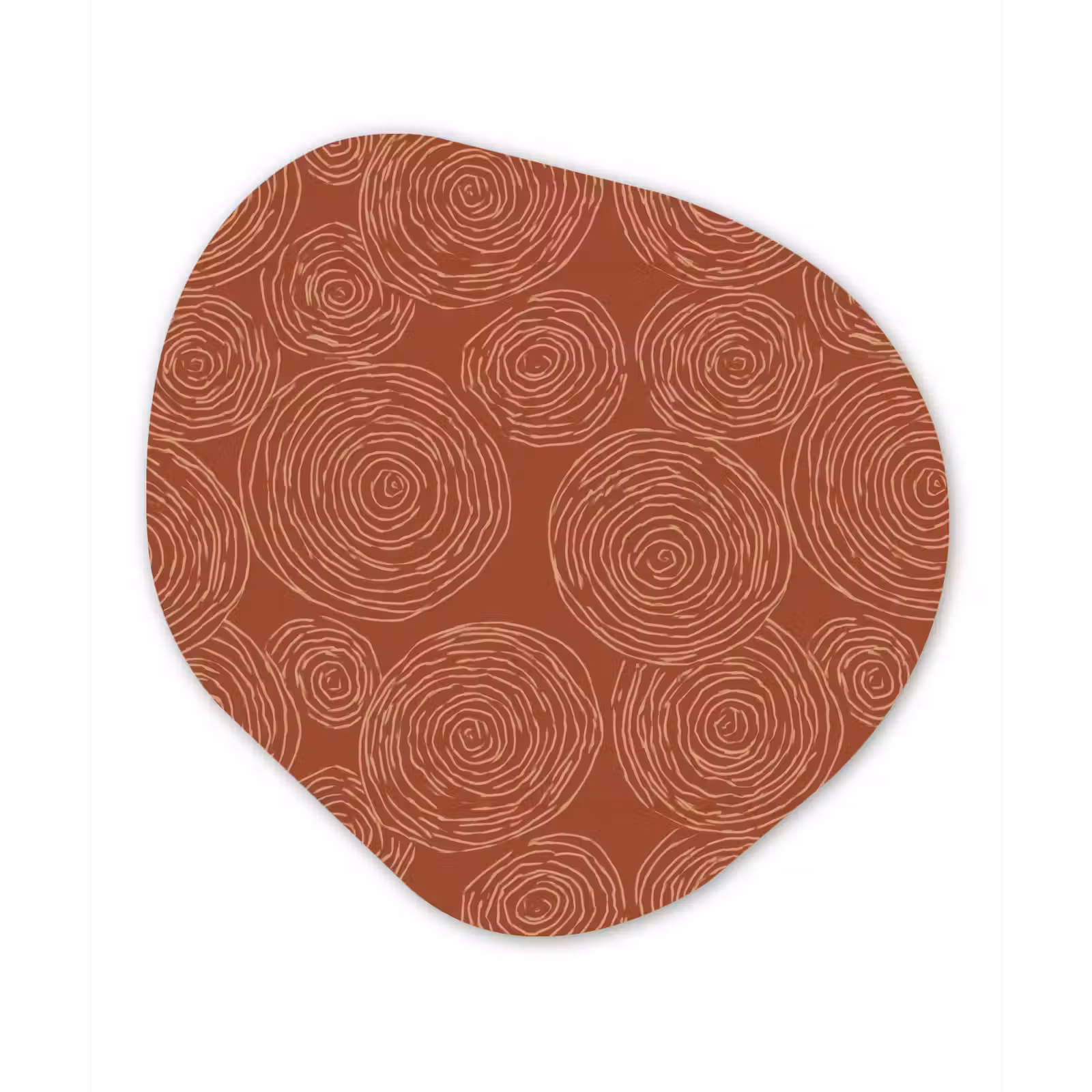 Organisch schilderij - Forex - Cirkels - Abstract - Artistiek - Terracotta — 1