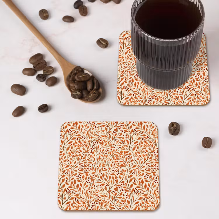 Onderzetter - Bladeren - Botanisch - Terracotta — 4