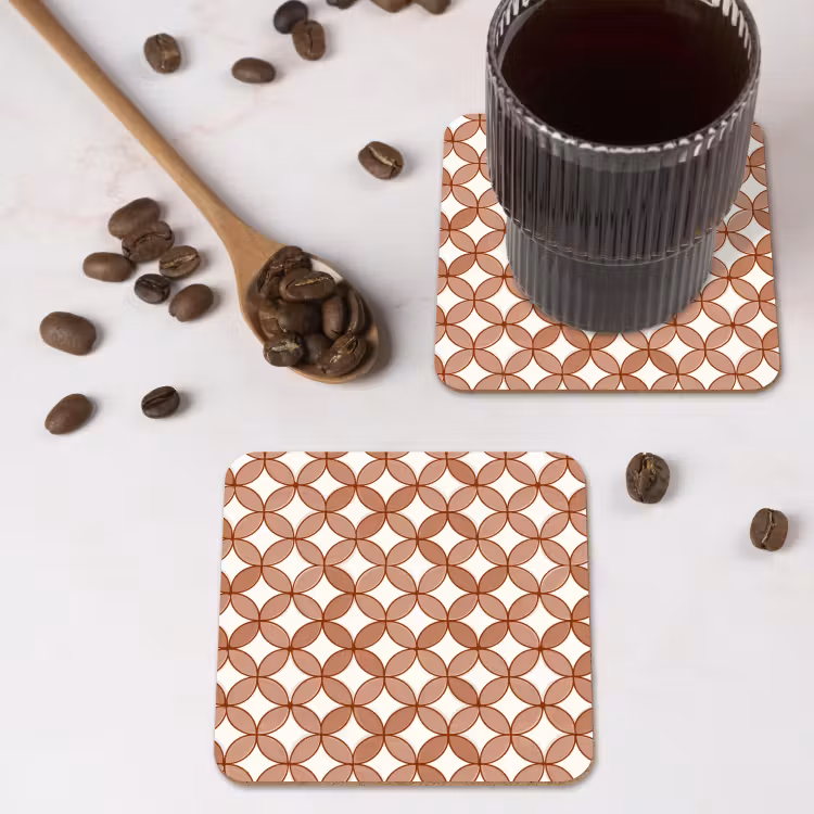 Onderzetter - Geometrisch - Cirkels - Modern - Terracotta — 4