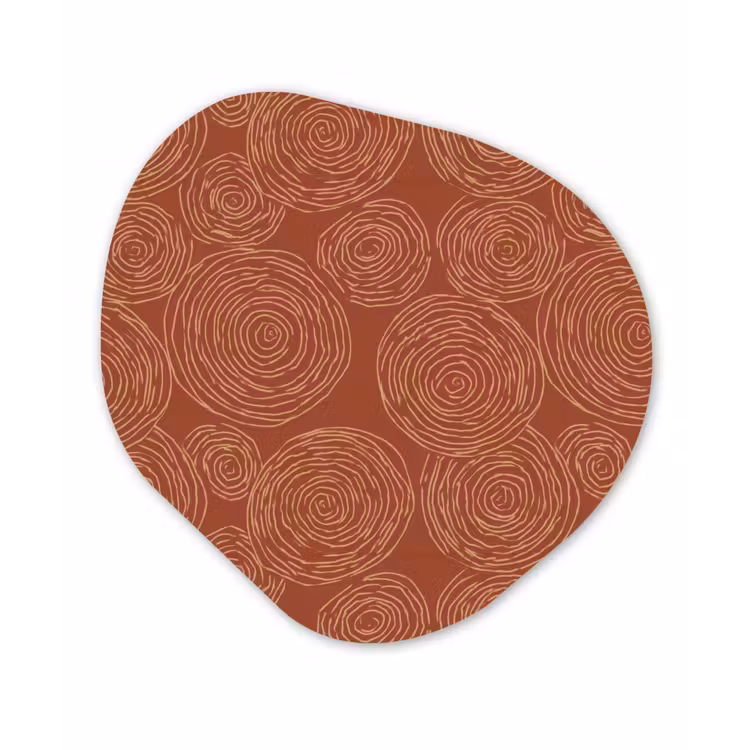 Organisch schilderij - Forex - Cirkels - Abstract - Artistiek - Terracotta — 1