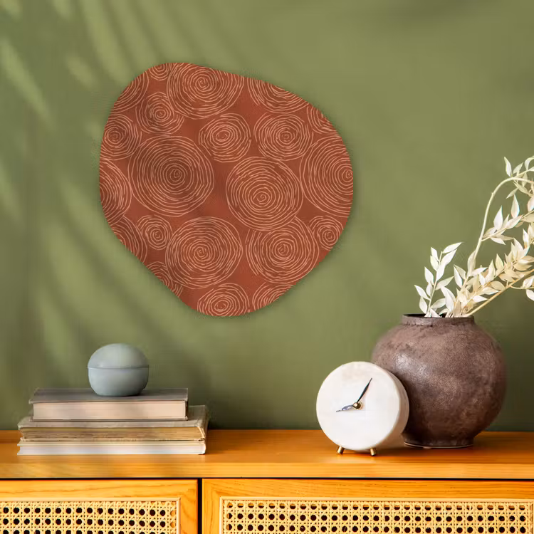 Organisch schilderij - Forex - Cirkels - Abstract - Artistiek - Terracotta — 2