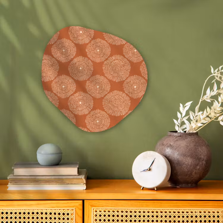 Organisch schilderij - Forex - Cirkels - Grafisch - Patroon - Terracotta — 2