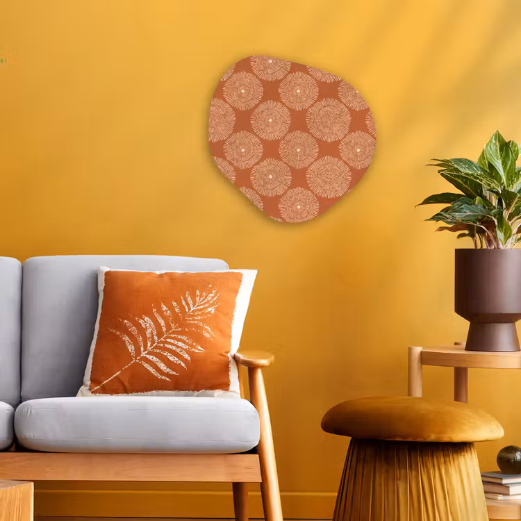 Organisch schilderij - Forex - Cirkels - Grafisch - Patroon - Terracotta — 3