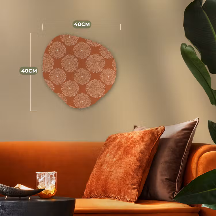 Organisch schilderij - Forex - Cirkels - Grafisch - Patroon - Terracotta — 4