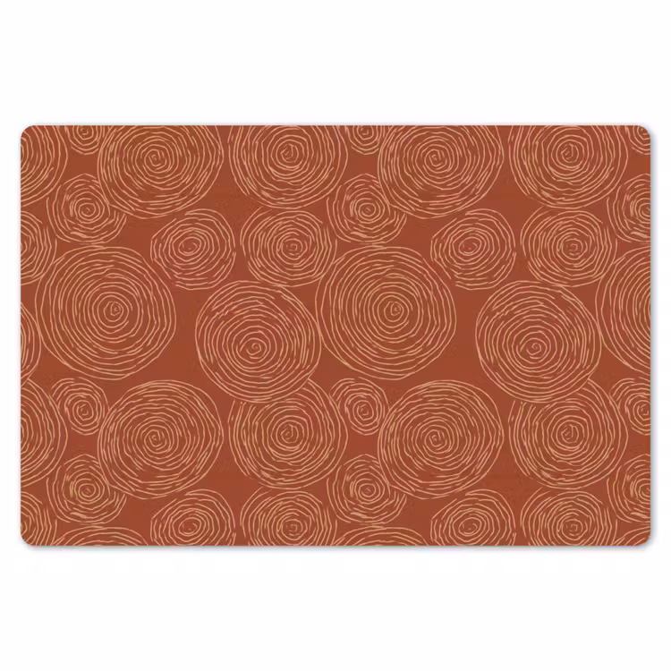 Placemat - 6 stuks - Cirkels - Abstract - Artistiek - Terracotta — 7
