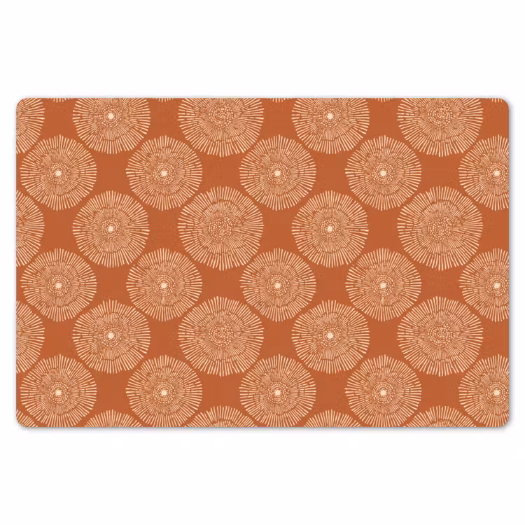 Placemat - 6 stuks - Cirkels - Grafisch - Patroon - Terracotta — 7
