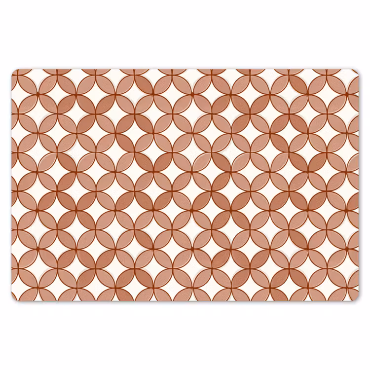 Placemat - 6 stuks - Geometrisch - Cirkels - Modern - Terracotta — 7