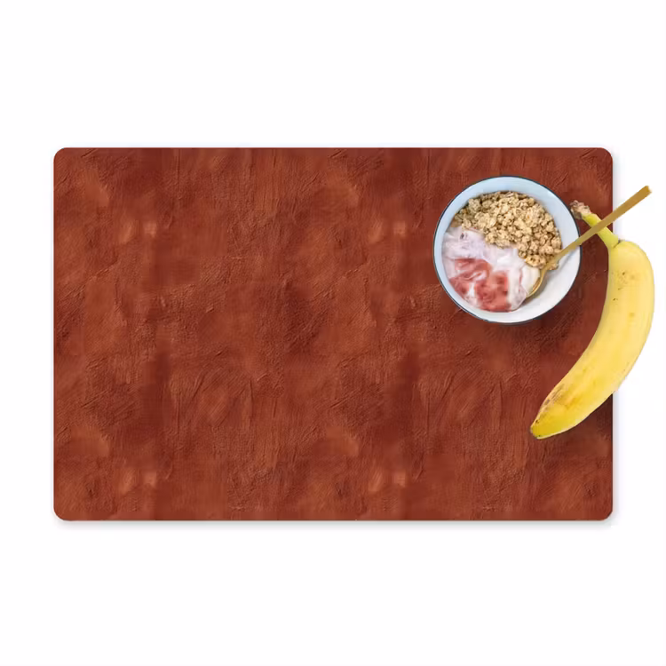 Placemat - 6 stuks - Stucwerk - Textuur - Terracotta — 1
