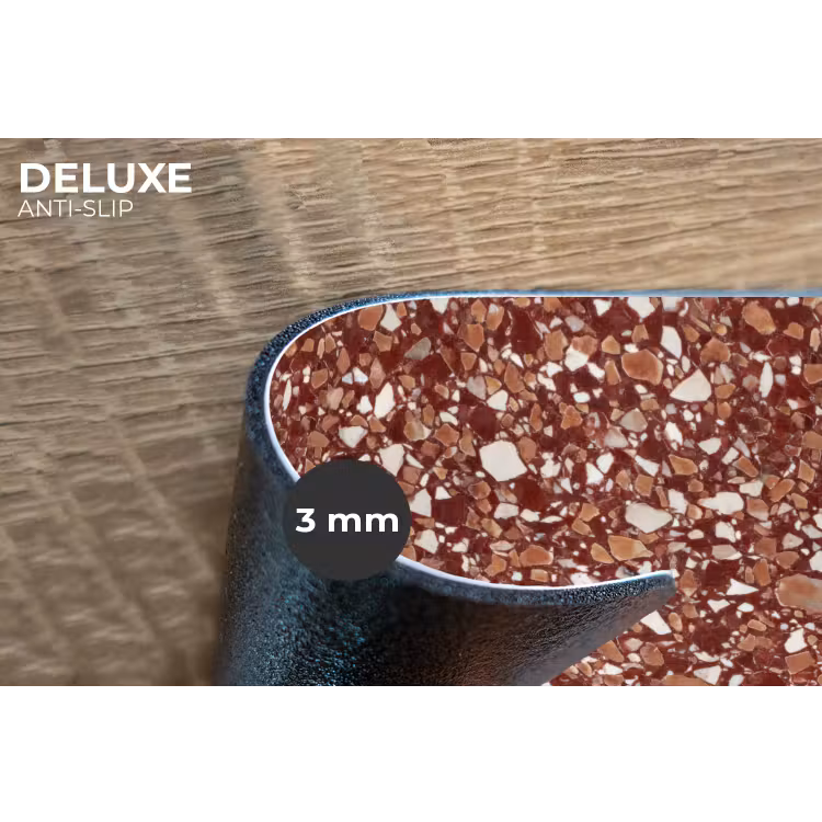 Placemat - 6 stuks - Terrazzo - Patroon - Steentextuur - Roodbruin — 4