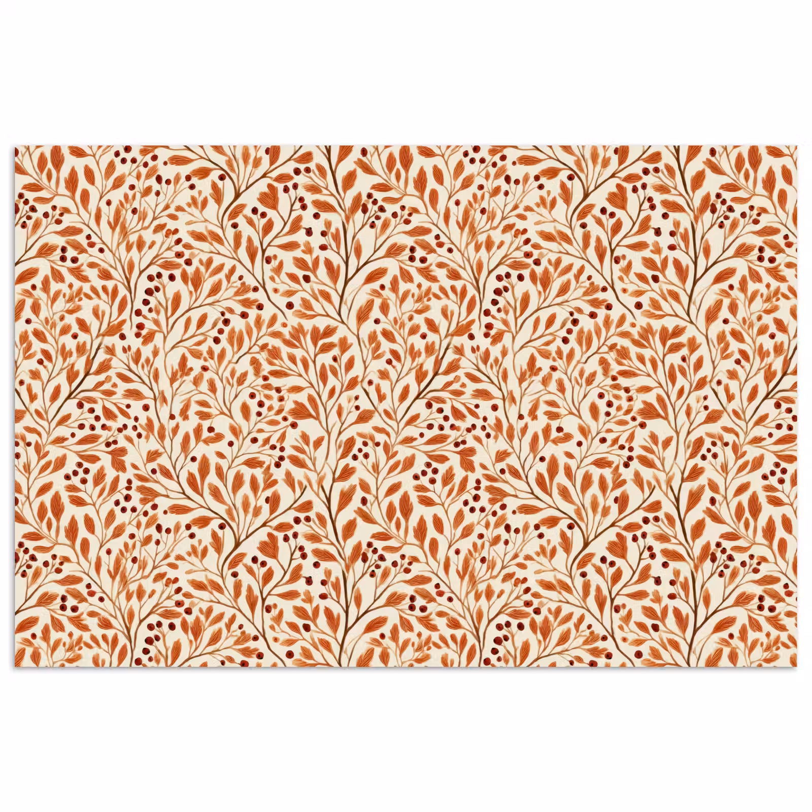 Poster - Bladeren - Botanisch - Terracotta — 1