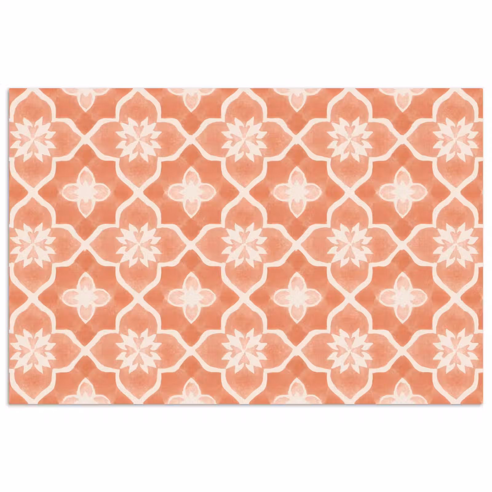 Poster - Tegelpatroon - Arabesk - Vintage - Terracotta — 1