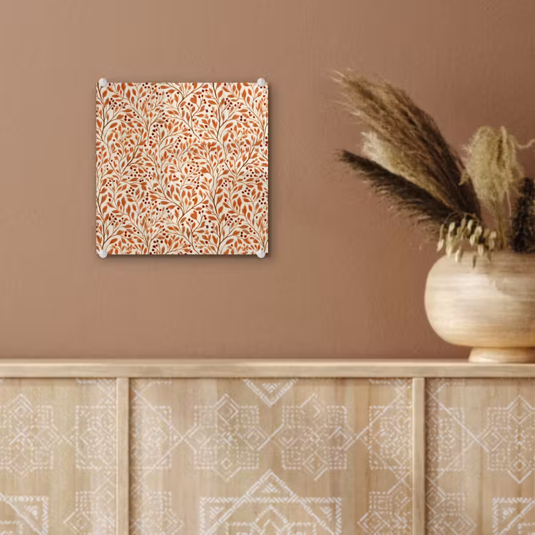 Glas schilderij - Bladeren - Botanisch - Terracotta — 6