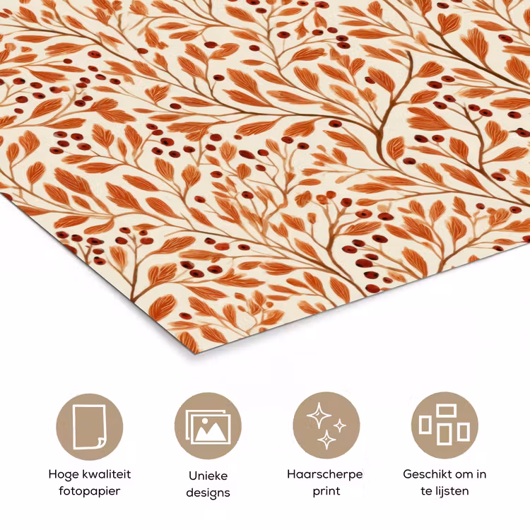 Poster - Bladeren - Botanisch - Terracotta — 5