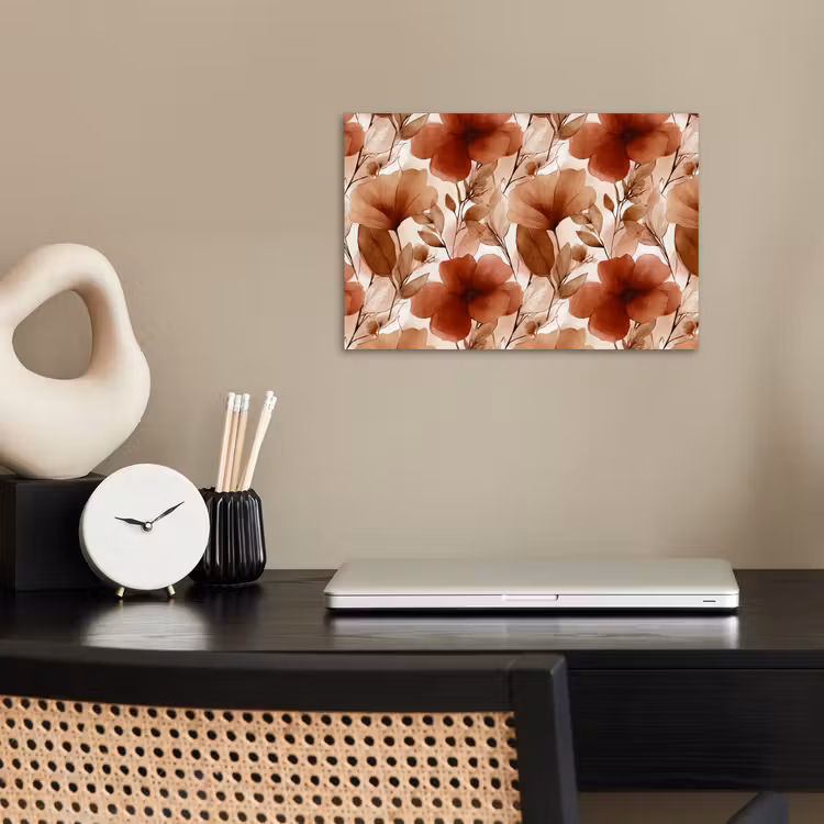 Poster - Bloemen - Aquarel - Botanisch - Terracotta — 2