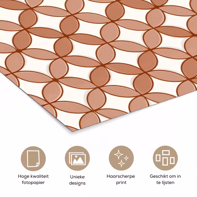 Poster - Geometrisch - Cirkels - Modern - Terracotta — 5
