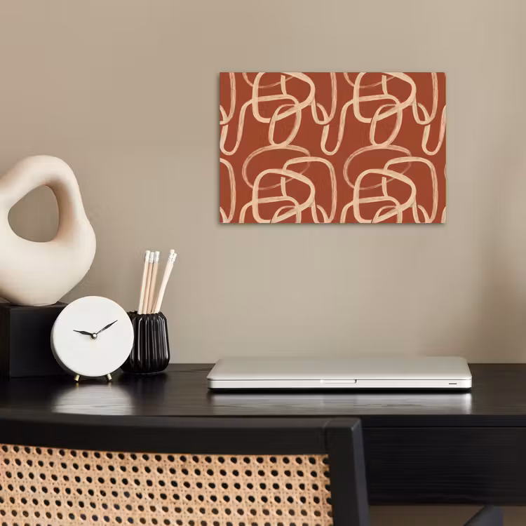 Poster - Lijnen - Abstract - Organisch - Terracotta - Crème — 2