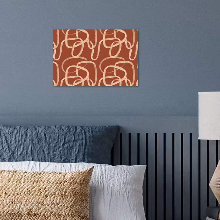 Poster - Lijnen - Abstract - Organisch - Terracotta - Crème — 3