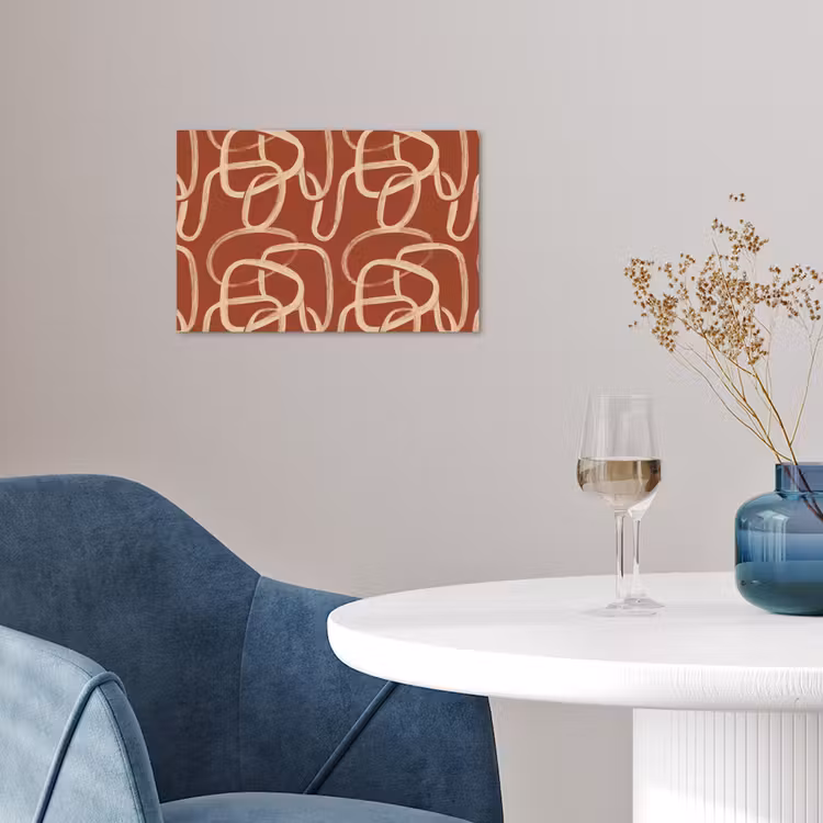 Poster - Lijnen - Abstract - Organisch - Terracotta - Crème — 4