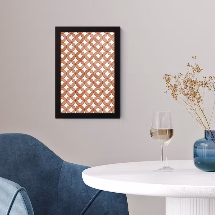 Poster met lijst - Geometrisch - Cirkels - Modern - Terracotta — 4