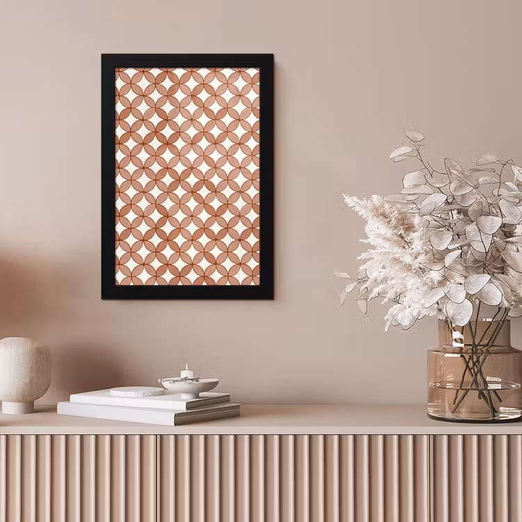 Poster met lijst - Geometrisch - Cirkels - Modern - Terracotta — 5
