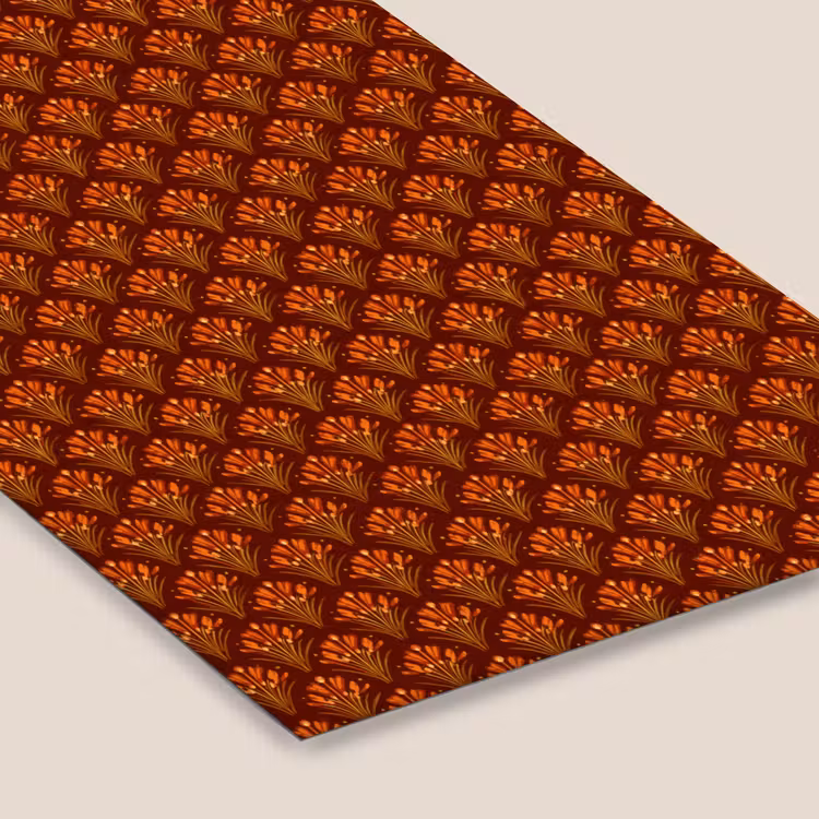 Poster met lijst - Waaiers - Art Deco - Botanisch - Roestbruin - Oranje — 7