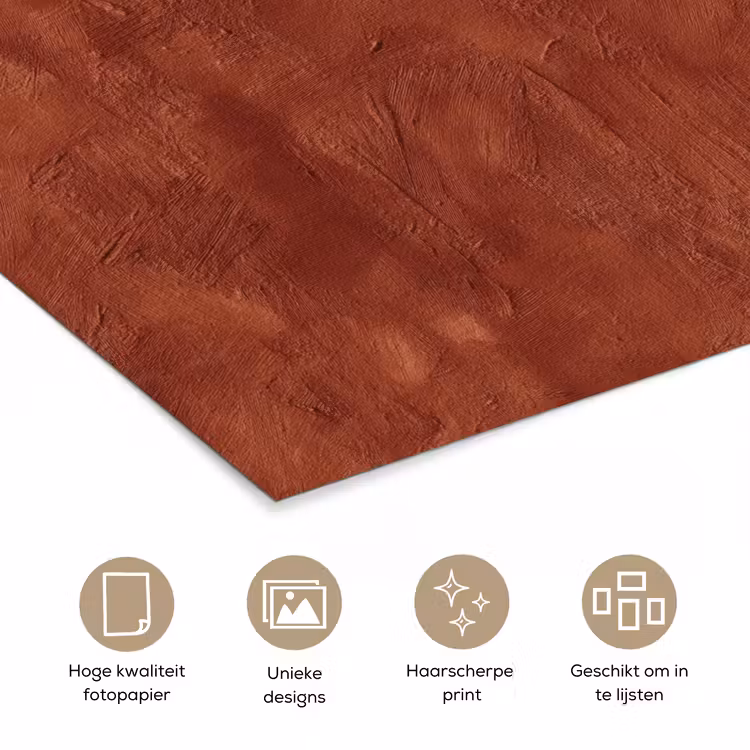 Poster - Stucwerk - Textuur - Terracotta — 5
