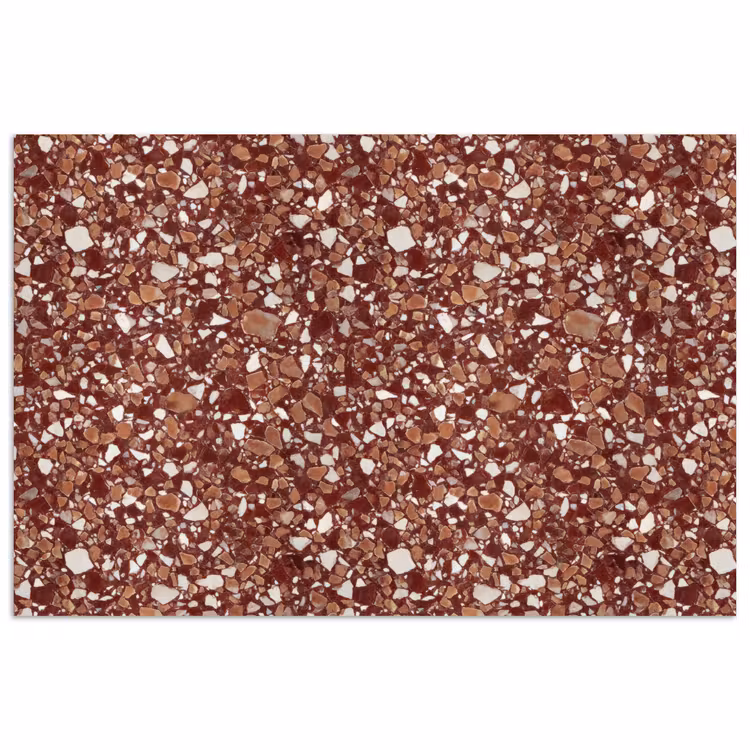 Poster - Terrazzo - Patroon - Steentextuur - Roodbruin — 1