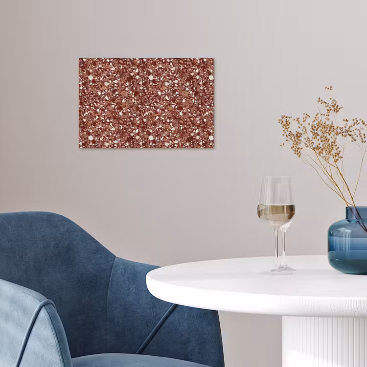 Poster - Terrazzo - Patroon - Steentextuur - Roodbruin — 4