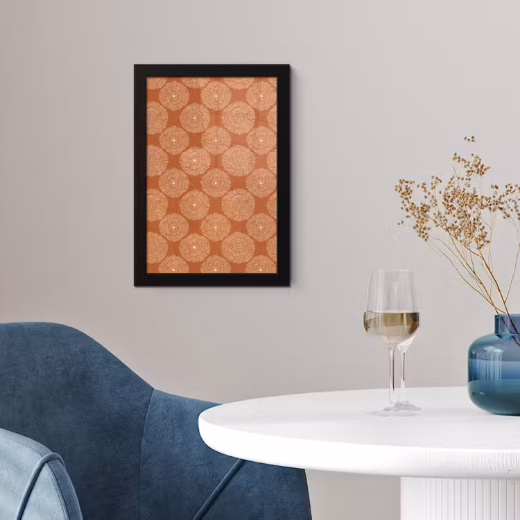 Poster met lijst - Cirkels - Grafisch - Patroon - Terracotta — 4