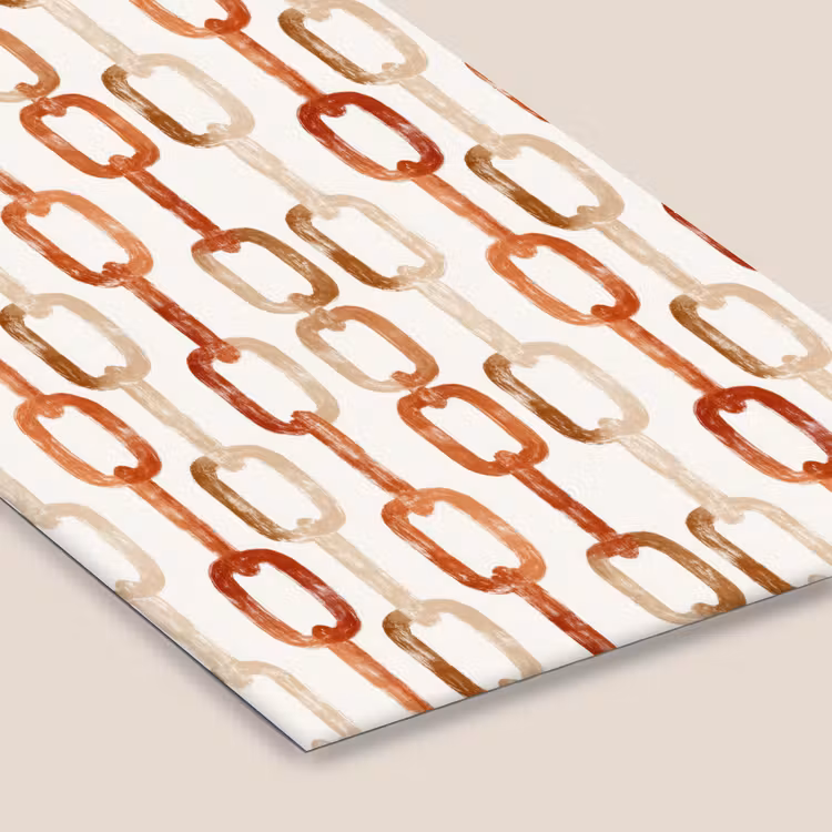 Poster met lijst - Schakels - Patroon - Aquarel - Terracotta — 7