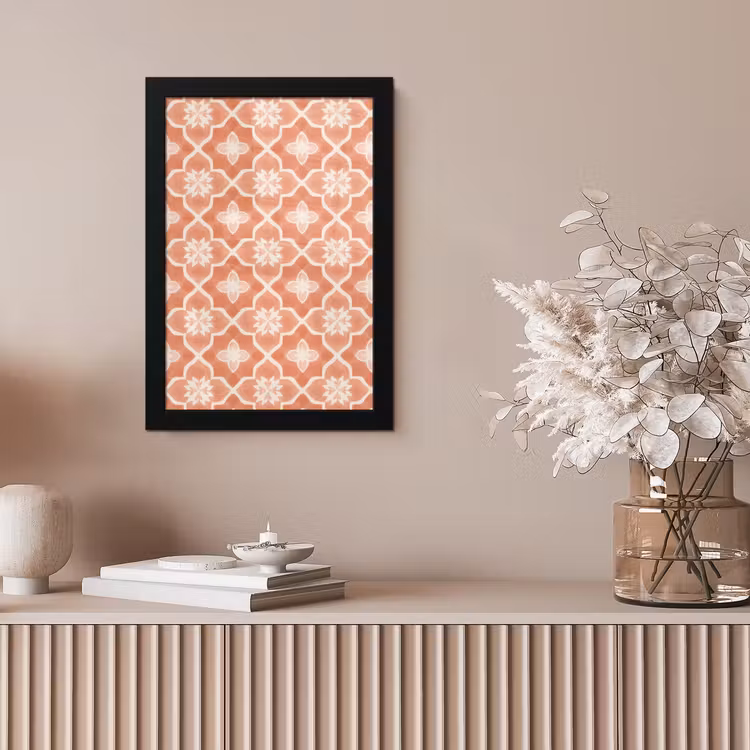 Poster met lijst - Tegelpatroon - Arabesk - Vintage - Terracotta — 5
