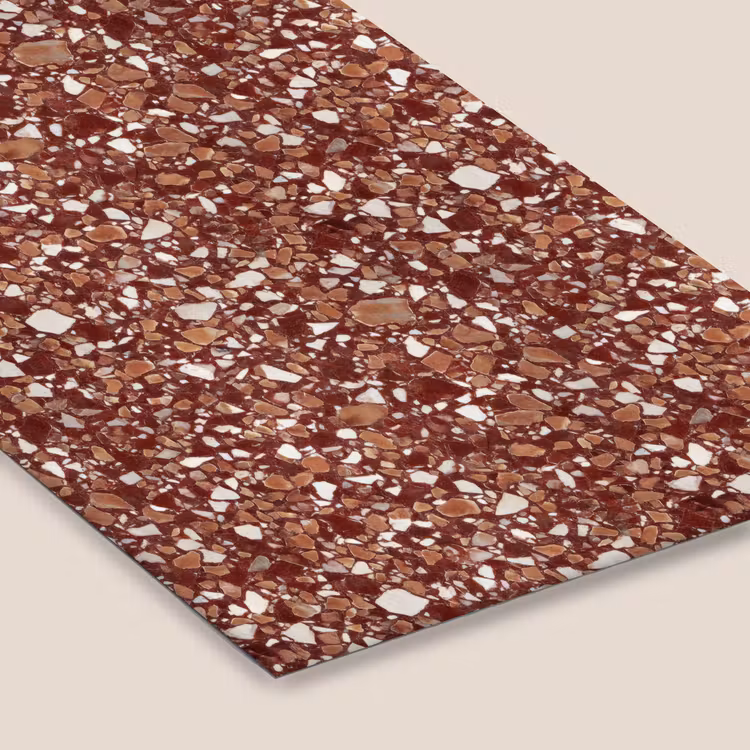 Poster met lijst - Terrazzo - Patroon - Steentextuur - Roodbruin — 7