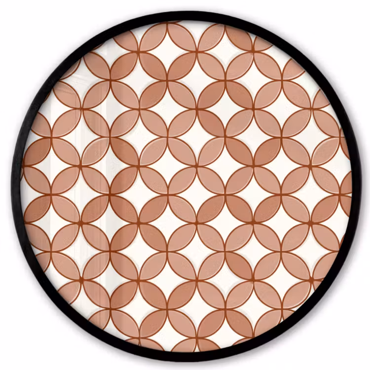 Ronde fotolijst - Geometrisch - Cirkels - Modern - Terracotta — 1