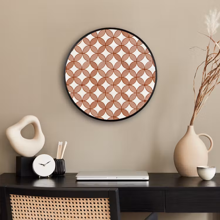 Ronde fotolijst - Geometrisch - Cirkels - Modern - Terracotta — 3