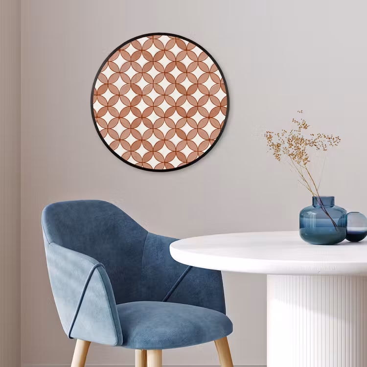 Ronde fotolijst - Geometrisch - Cirkels - Modern - Terracotta — 4
