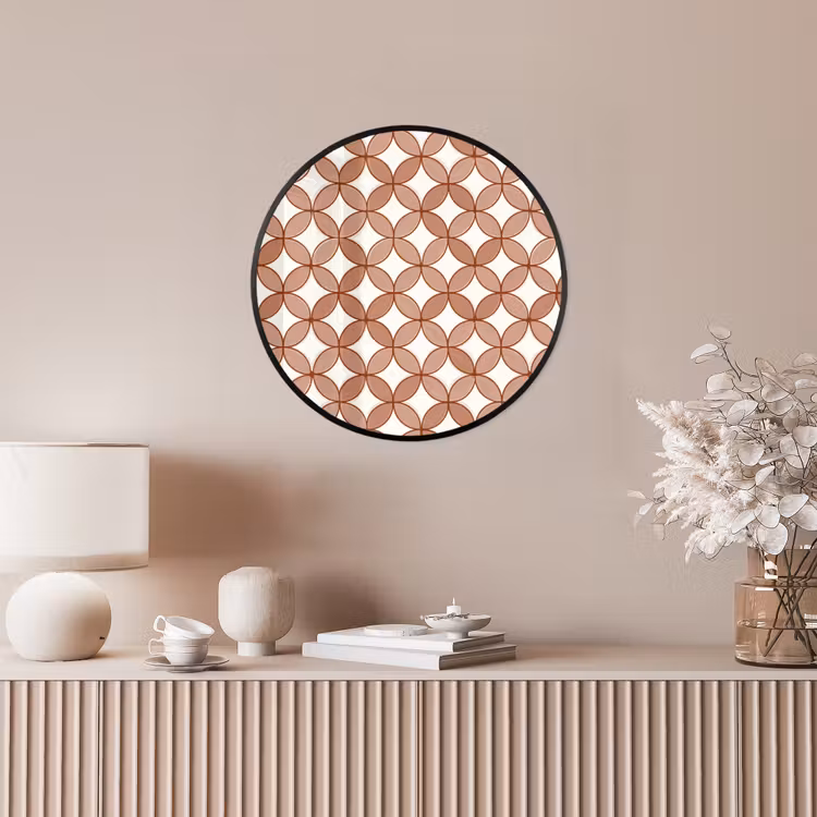 Ronde fotolijst - Geometrisch - Cirkels - Modern - Terracotta — 5