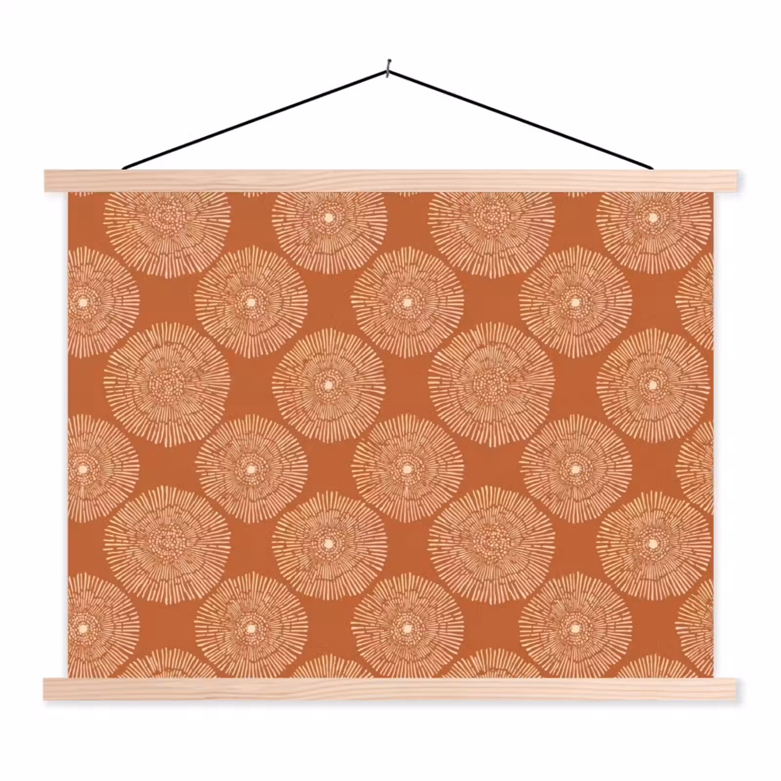 Schoolplaat - Cirkels - Grafisch - Patroon - Terracotta — 1