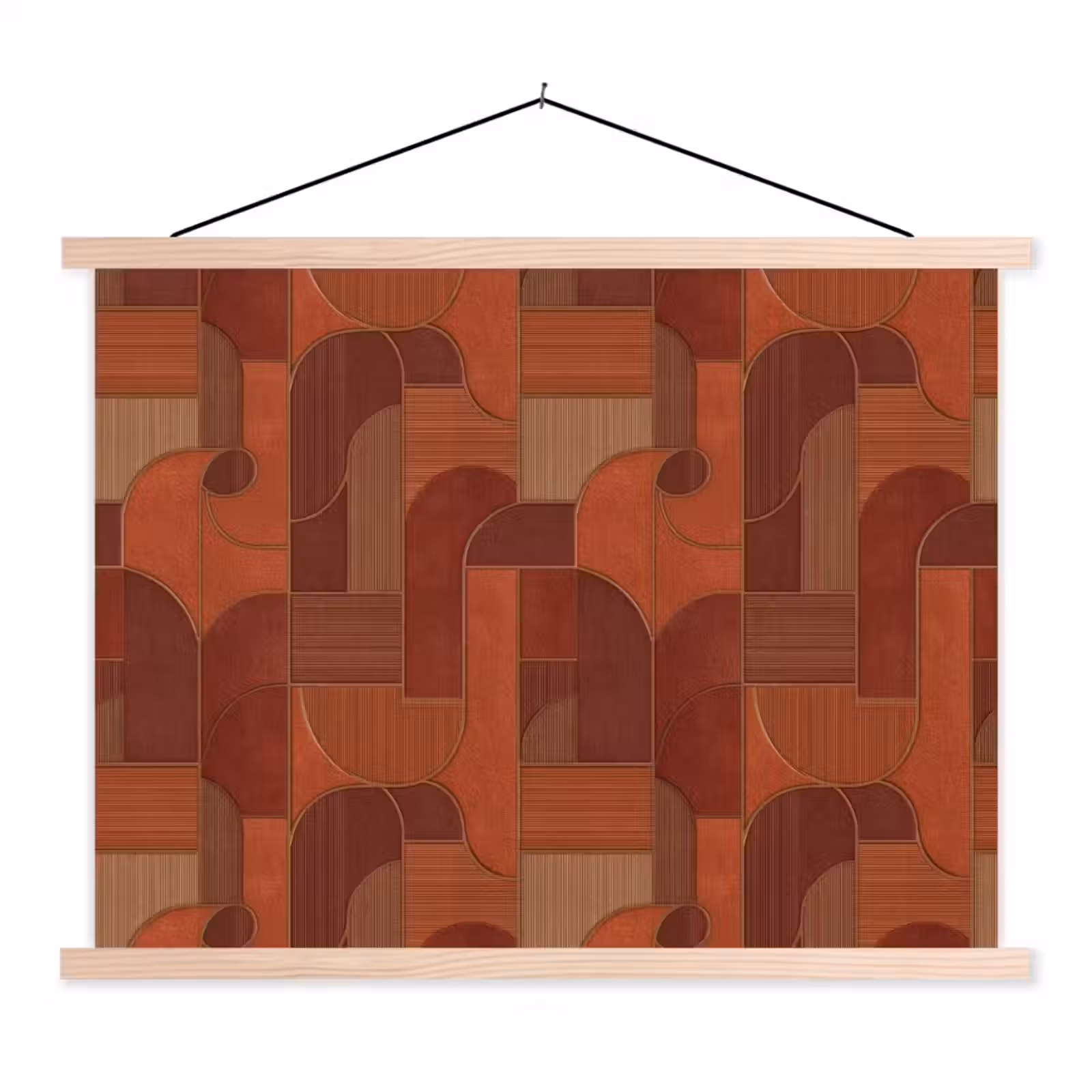 Schoolplaat - Geometrisch - Abstract - Textuur - Bruin — 1