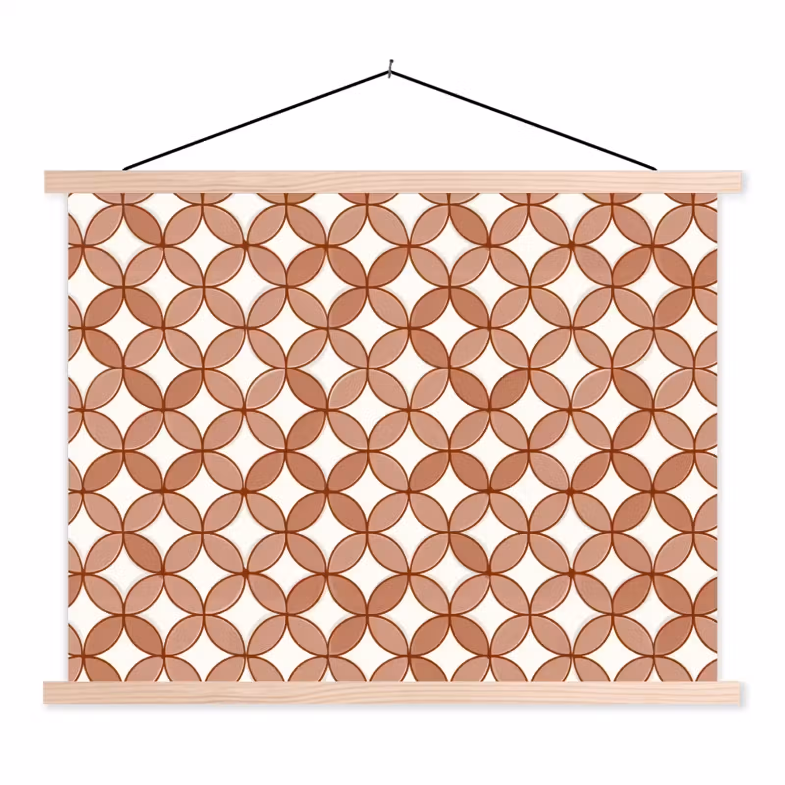 Schoolplaat - Geometrisch - Cirkels - Modern - Terracotta — 1